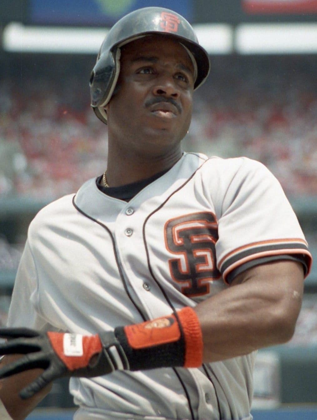 Barry Bonds batting for the San Francisco Giants