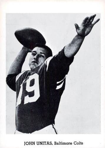 Johnny Unitas, Baltimore Colts quarterback, pictured circa 1960